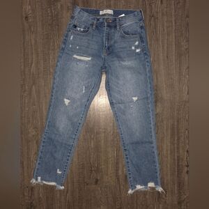 KanCan Light Blue Distressed Ankle Jeans